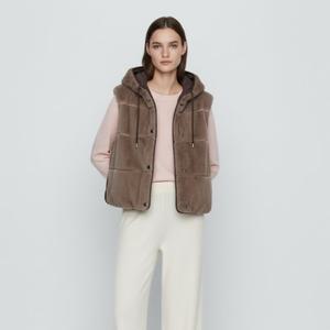 [막스카라]벨벳 후드 퍼 리버시블 베스트_M54TWV819ME