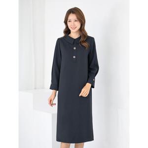 [모슬린]엄마옷 카라 정장 긴팔 롱원피스 510FGH124 마담/중년여