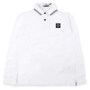 스톤 남성 카라 투라인 로고 패치 PK 긴팔(화이트) L1S15 2200012 S0018 V1001