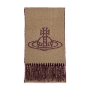 비비안웨스트우드 여성 ORB 로고 카멜 머플러 81030006 W00ZH C406