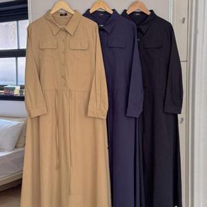 [강물처럼]빅사이즈원피스 V172L509 맵시카라허리조임원피스 AR