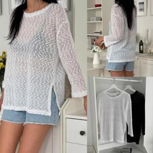 [강물처럼]위쉬몰 YP 방울시스루비치티셔츠(U922H507) 빅사이즈