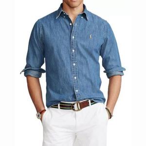 POLO 26SS 포니로고 자수 데님셔츠 (710792043001)