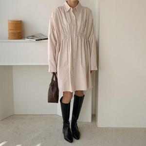 [강물처럼]아이우먼 티어드카라롱셔츠원피스 LTS746M509 빅사이