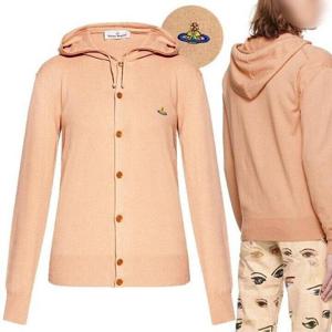 비비안 웨스트우드 ORB 자수 로고 버튼 후드 가디건 3803000G Y000E C401