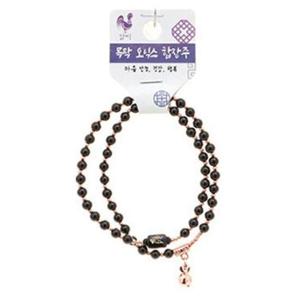 [반려] 호연 불교 기원 팔찌 오닉스 목탁 안정 화해 띠 합장주 염주 닭