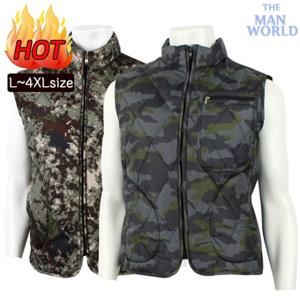 [더맨월드][더맨월드] BS 카모 누비 조끼 겨울 남성 깔깔이 패딩
