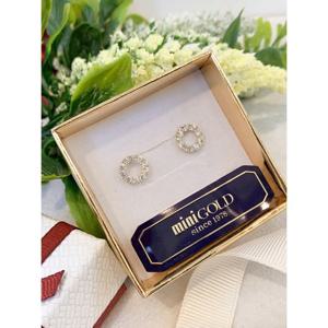 미니골드 14K 스파클링 라운드 귀걸이 ENOM4013