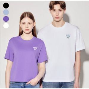 [백화점][게스]남여공용 세미오버 미디움삼각 반팔티셔츠 NP2K9402