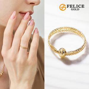 펠리체골드 [GS단독/이태리] 18K 오메가 볼 반지