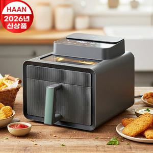 (2026년 최신상+쿠폰 20%) 한경희 대용량 에어프라이어 저소음 한눈에 보이는 에어뷰 / 혼밥 1인 편의점