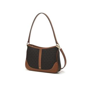 [닥스ACC][SAINT BARNET]브라운 바넷 DD패턴 가죽배색 스몰 숄더백 DCBA2F864W3