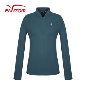 [팬텀] 여성 넥변형 반집업 긴팔 티셔츠