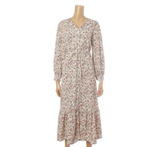 [페이지플린]브이넥 플라워 머메이드 쉬폰 원피스 (F4AOP007)