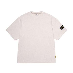 내셔널지오그래픽 N232UTS908 오버핏 와펜 반팔티 M OATMEAL