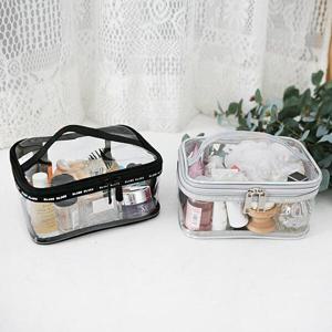 [아트박스 POOM]아트박스/블랑블랙 사각 투명 파우치 M