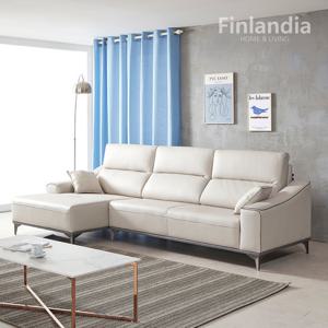 핀란디아 엘린 4인 이태리 떼르소 통가죽 카우치형 소파