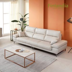 핀란디아 로엔 4인 이태리 떼르소 통가죽 소파