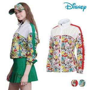 [디즈니골프]여성 패턴 스판 밴딩 경량 바람막이 점퍼 DK1LWJ002
