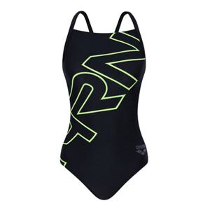 [아레나]A4BL1CO02BLK 여성 네온 선수 원피스 수퍼플라이백 실내 수영복