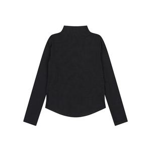 여성)골지 목폴라 티셔츠_BO3WTS655-BK