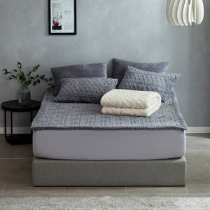 [애끌리아] 10MM 니트 플란넬 HR 극세사 볼륨 밴딩 패드(슈퍼싱