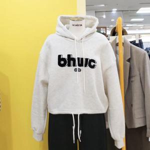 르피타 DP01 부클자수 기모 크롭 후드티 L244UTSC01