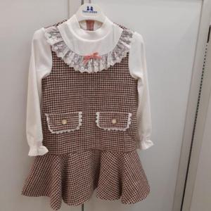 TALENTKIDS (쁘띠앙팡) HC24 PC스노티라미슈브라운체크겨울원피스 PCV75GOP98