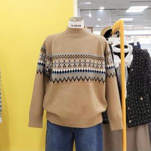 르피타 DP01 노르딕 반폴라 스웨터 L244USWC08