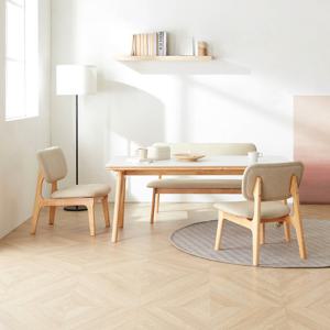 [헤닝] 마이홈 1600 낮은 세라믹 식탁세트-벤치형