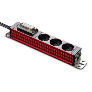 현대일렉트릭 멀티탭 서버탭 알루미늄 고용량 누전차단 콘센트 3구 3M (레드)