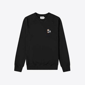 메종키츠네 남성 드레스드 폭스패치 크루넥 맨투맨 블랙 JM00317KM0001 P199