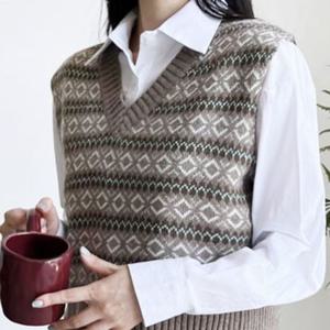 베스트 만능템 간절기 니트조끼 레이어드 DJJ1016