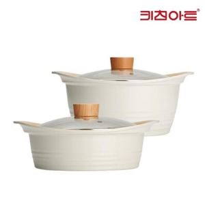 키친아트 베이직인덕션 세라믹코팅 냄비 2종24+22전골