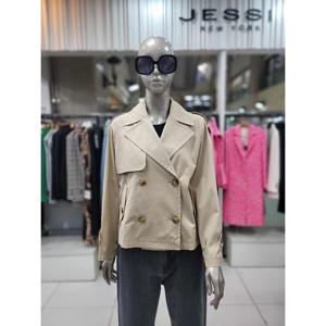 제시뉴욕 세이브존04 오버사이즈 숏 트렌치 재킷 MD1YR1000