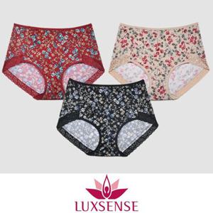 (럭센스)잔잔한 꽃무늬 여성 맥시 삼각팬티