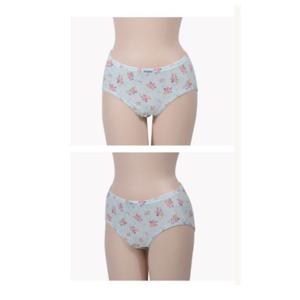은은한 꽃패턴 할머니 요일 면팬티 5매