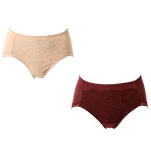 와코루 아랫배덮는기장 면 모달 레이스 여성팬티 WLGC190T