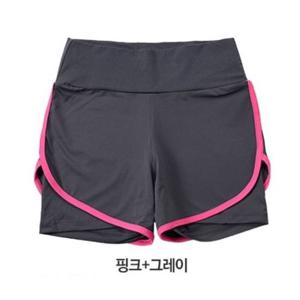 여성 요가웨어 3부 레쉬가드 반바지레깅스 핑크그레이