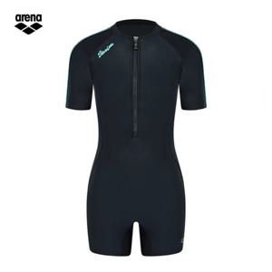 아레나 카이아 A5SL1LI01 BLK (주머니백 증정) 여성 일반 반소매 3부 반신슈트 수영복