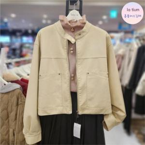 라티움 HC03 여성 부드럽고 핏예쁜 크롭 가죽(합.피) 자켓 L55 P7JK01 62