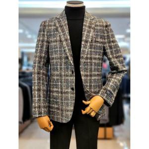 바쏘옴므 세이브존03 바쏘옴므 24FW 가을 겨울 블루 이태리 수입원단 울혼방 자켓 WSAGY3JS11AA