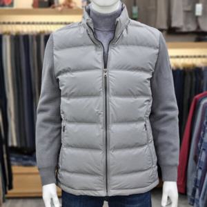 [크로커다일남성]겨울 무봉제 니트소매 덕다운점퍼CDAA9JP420495