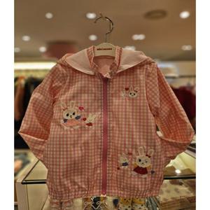 [미키하우스10] 11P100401 MH 푸치 우사코 체크 바람막이 점퍼 양면점퍼