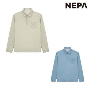 [네파]7L15240 남성 봄 간절기 등산 캠핑 폴로 긴팔 멜란지 카라 티셔츠