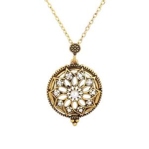 앤틱 레트로 노인 돋보기 목걸이 겸용 진주