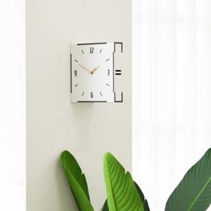 [아트박스 POOM]아트박스/타임데코 심플하고 모던한 스타일의 화이트 우드 양면 벽시계