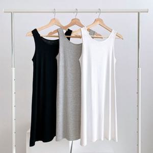 온리유 모달 이너 슬립 민소매 원피스 잠옷 이너원피스