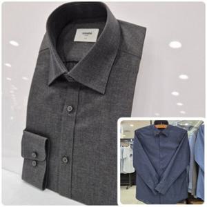 [레노마셔츠]슬림핏/구김성 적은/카치온 솔리드/긴소매 셔츠 ROF