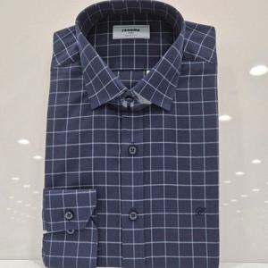 [레노마셔츠]슬림핏 / 멜란 미디움 체크 긴소매 셔츠 RLFSL0137